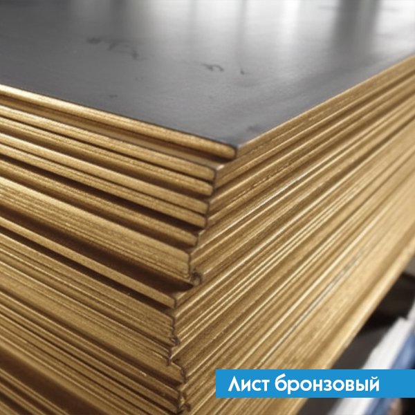 Лист бронзовый 9х700х1000 мм БРО10С10 ГОСТ 613-79